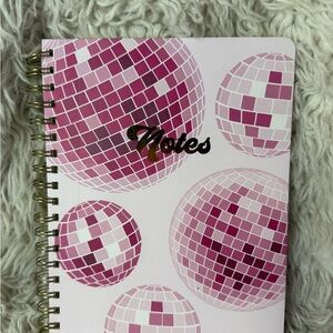 Pink Disco Ball Spiral Notebook